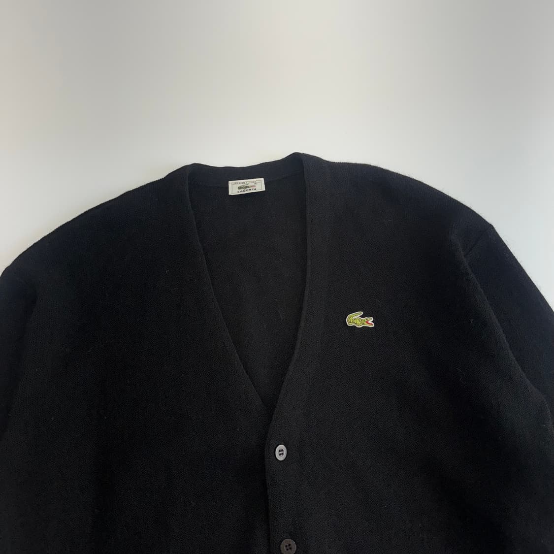 Lacoste 라코스테 스몰로고 블랙 니트 가디건 상품이미지4