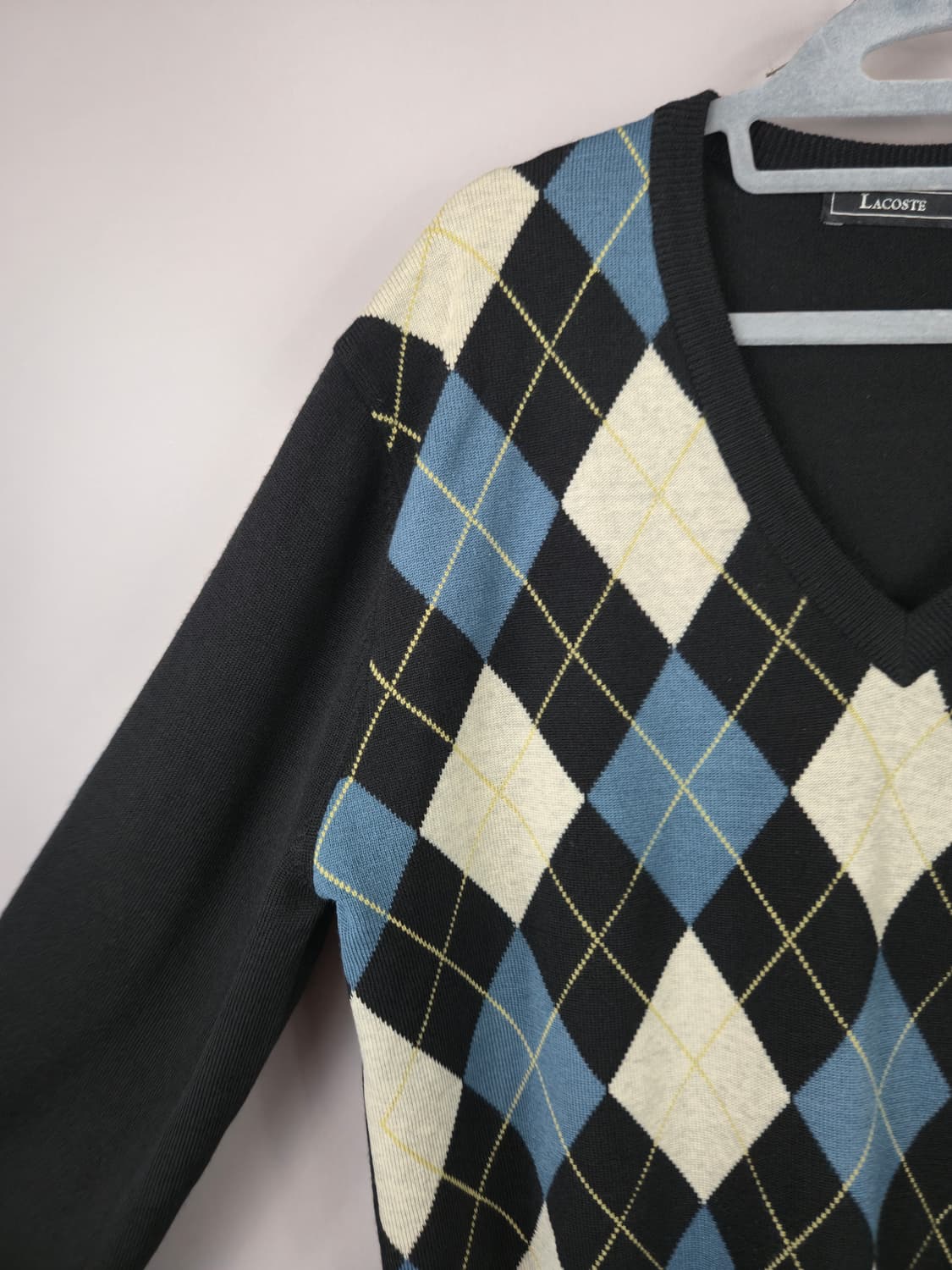 [무료배송]라코스테 105 남성 울100 아가일 니트 상품이미지4