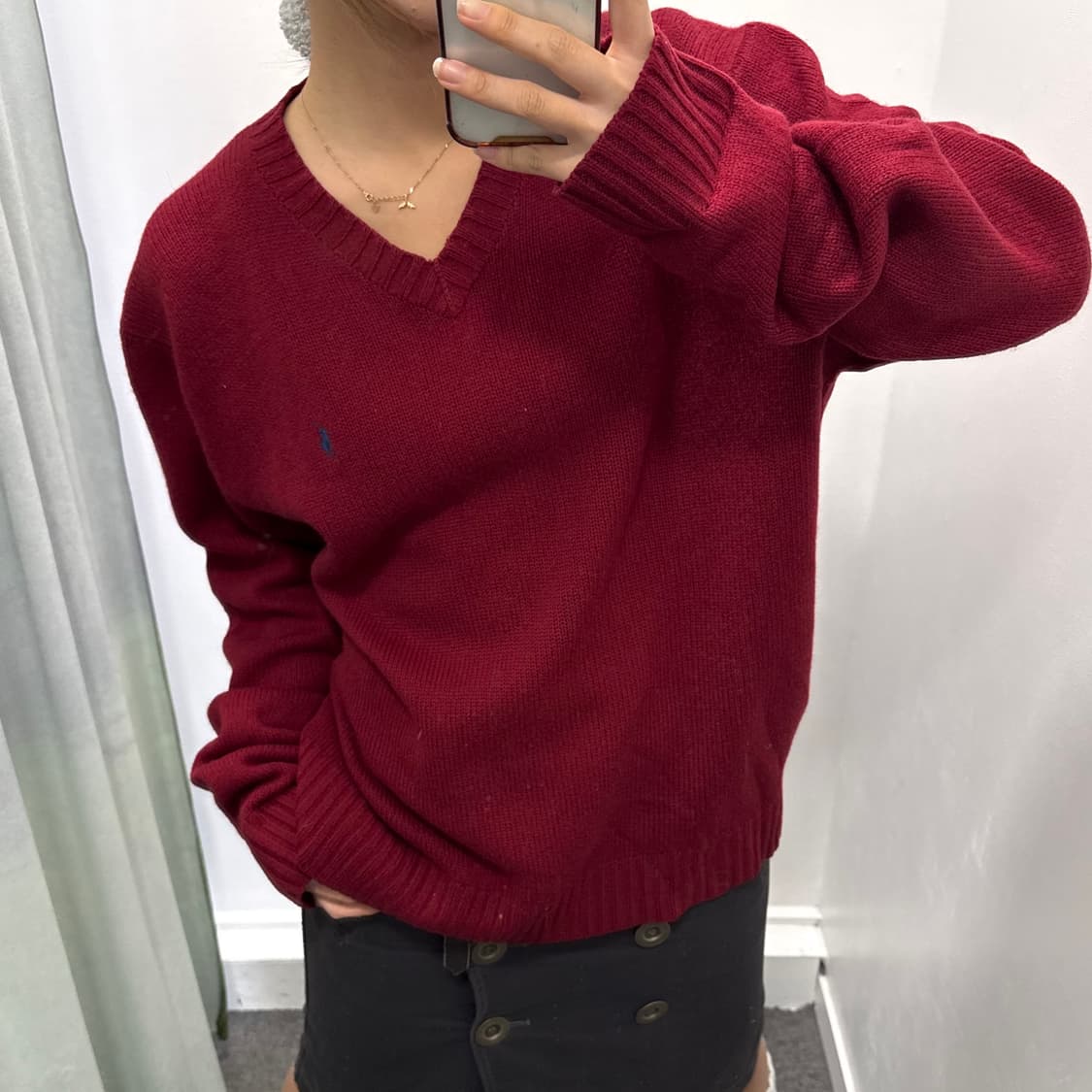 폴로 레드 램스울 니트  상품이미지1