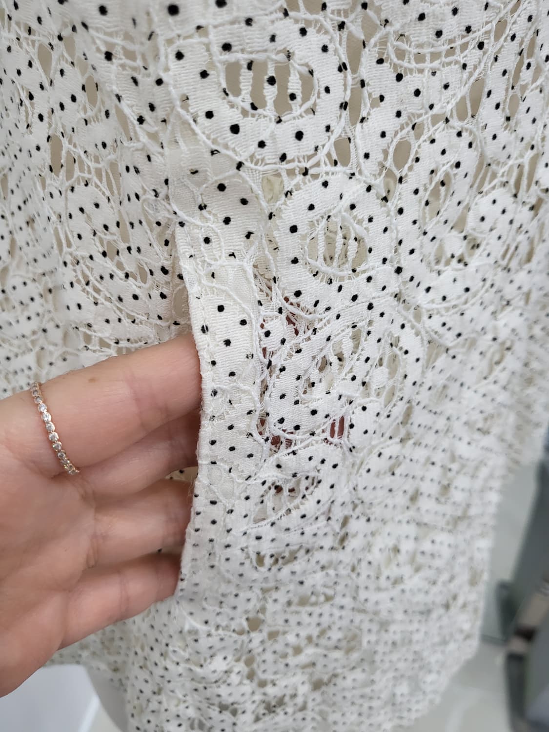 [F]JPN 아이보리 빈티지 레이스 셔츠자켓 상품이미지7