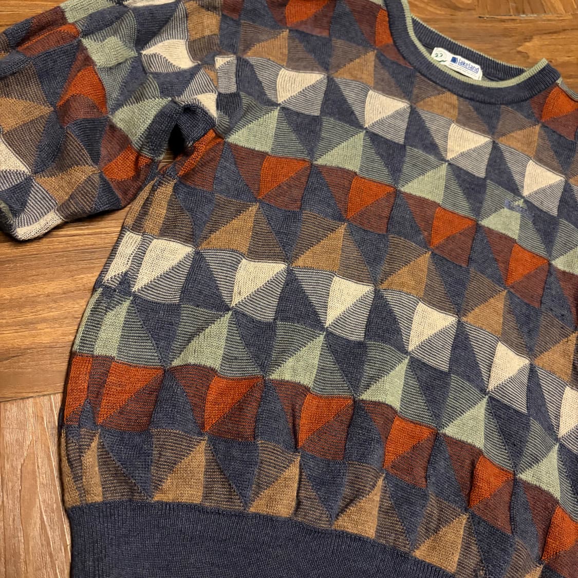 JAPANESE VINTAGE MIX WOOL CHECK KNIT 상품이미지6