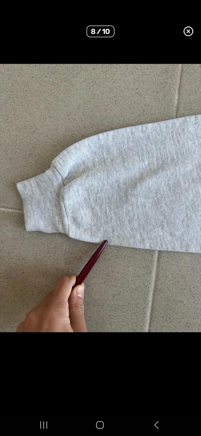 90s 빈티지 러셀 후드 밝은 그레이 XL USA 상품이미지9