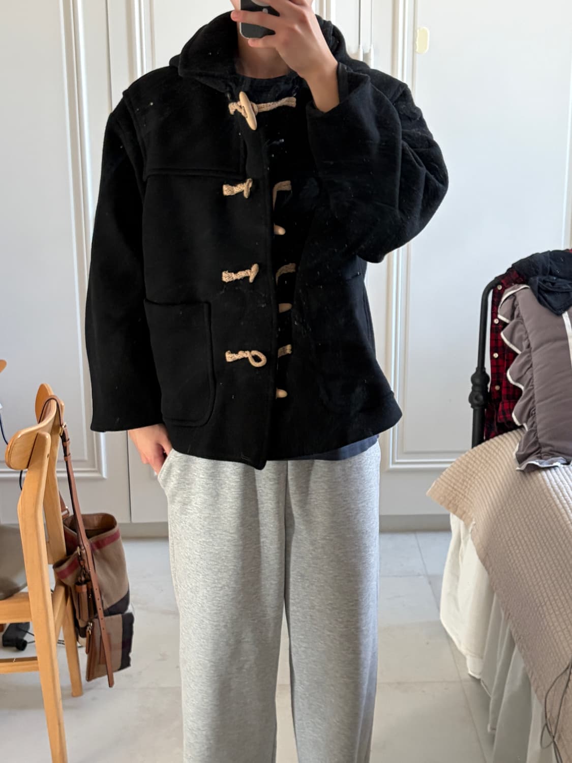 말렌 하프 더플코트 1사이즈 블랙 상품이미지6