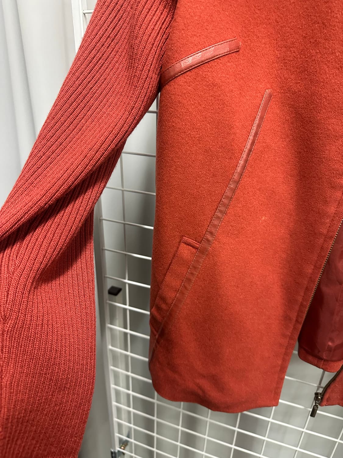 버건디 울 집업 자켓 (vintage) 상품이미지2