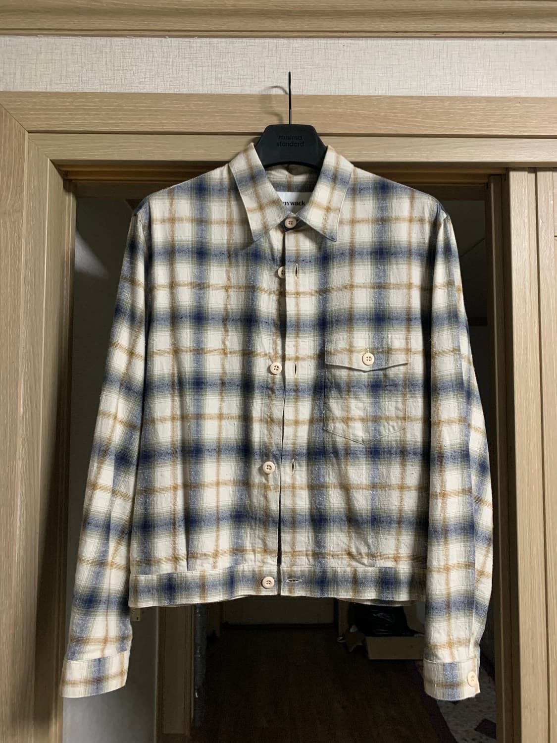 토니웩 Brushed-Effect Check Shirt Blouson 상품이미지1