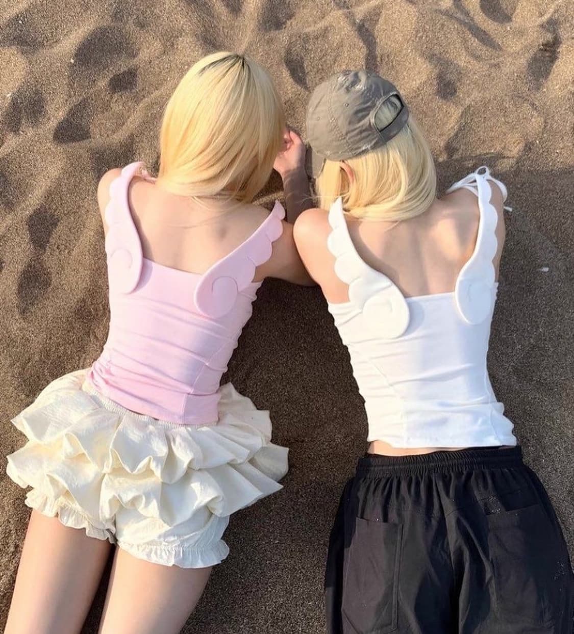 날개 민소매 티셔츠(화이트) 상품이미지1