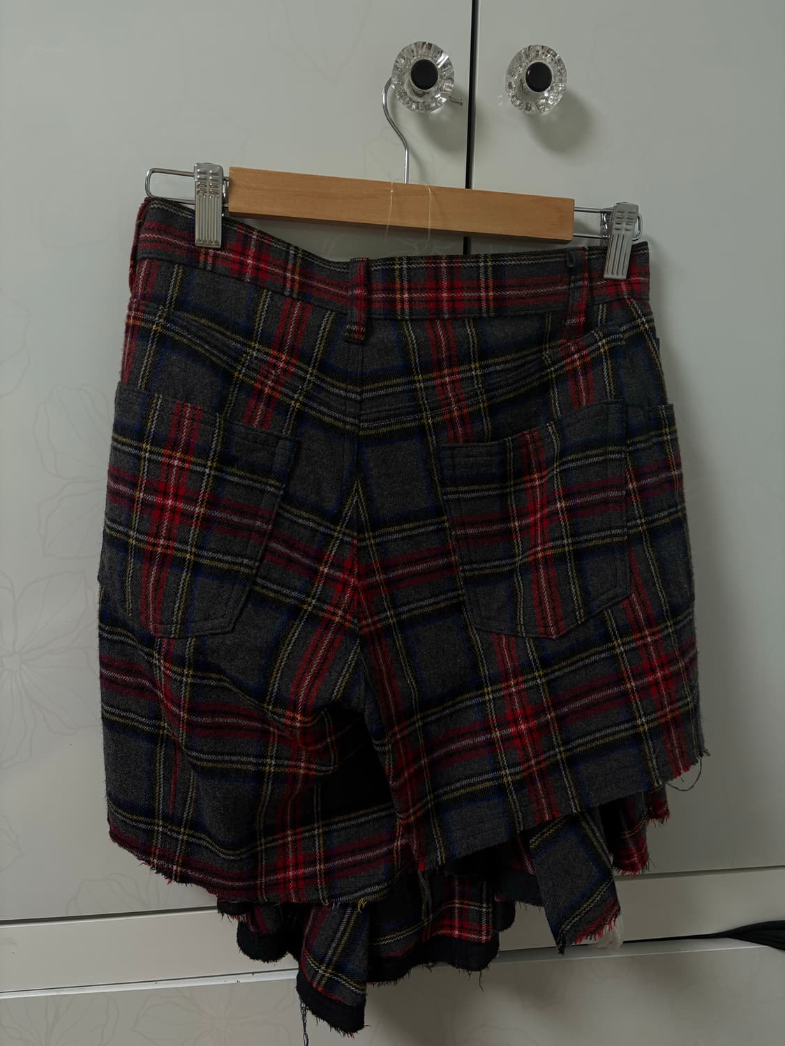 준야와타나베 꼼데 체크 울 스커트 상품이미지3