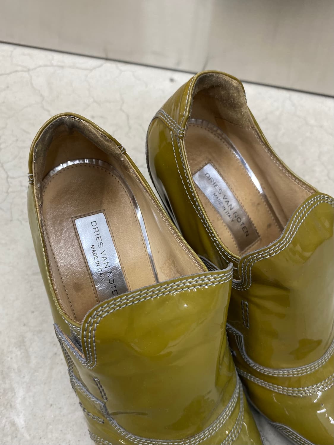 드리스 반 노튼 페이턴트 웨지 힐 상품이미지6