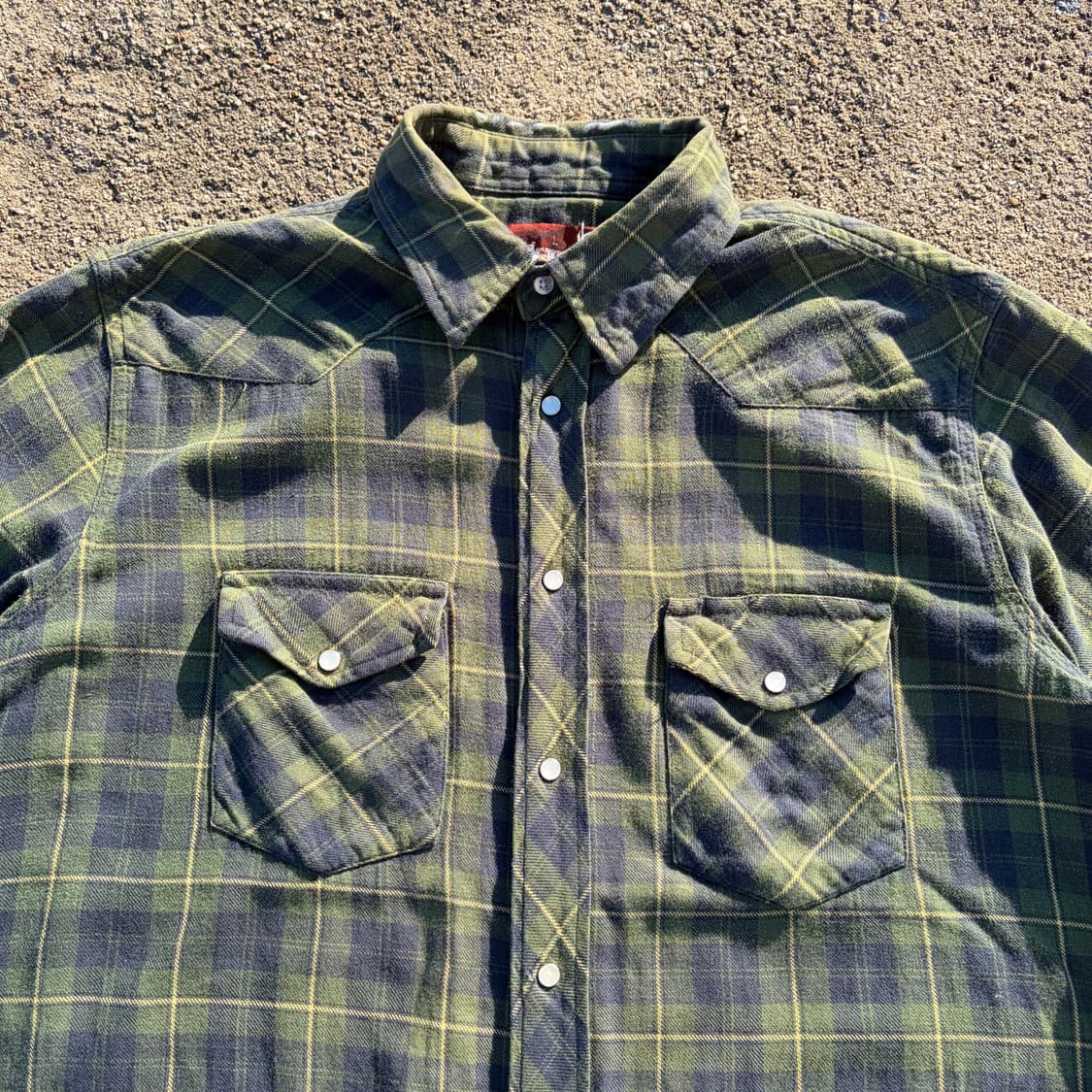 90s USA 랭글러 빈티지 웨스턴 체크 셔츠 L 상품이미지4