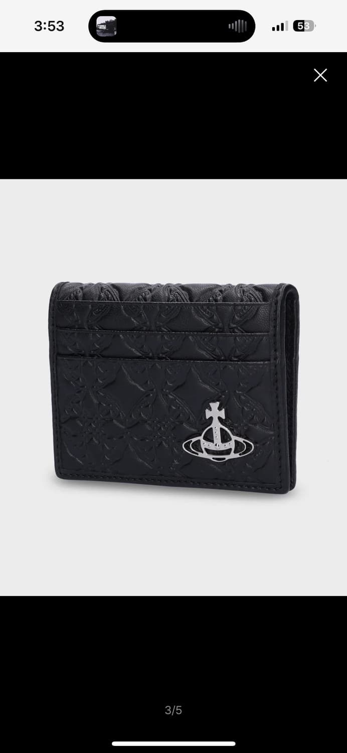 비비안웨스트우드 공용 엠보스 카드 홀더 블랙 상품이미지1