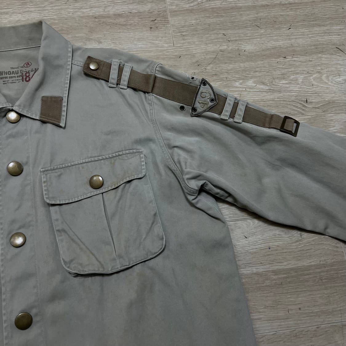 후아유 밀리터리 와펜 견장 야상 필드자켓 [라이트 카키] M/95 상품이미지4