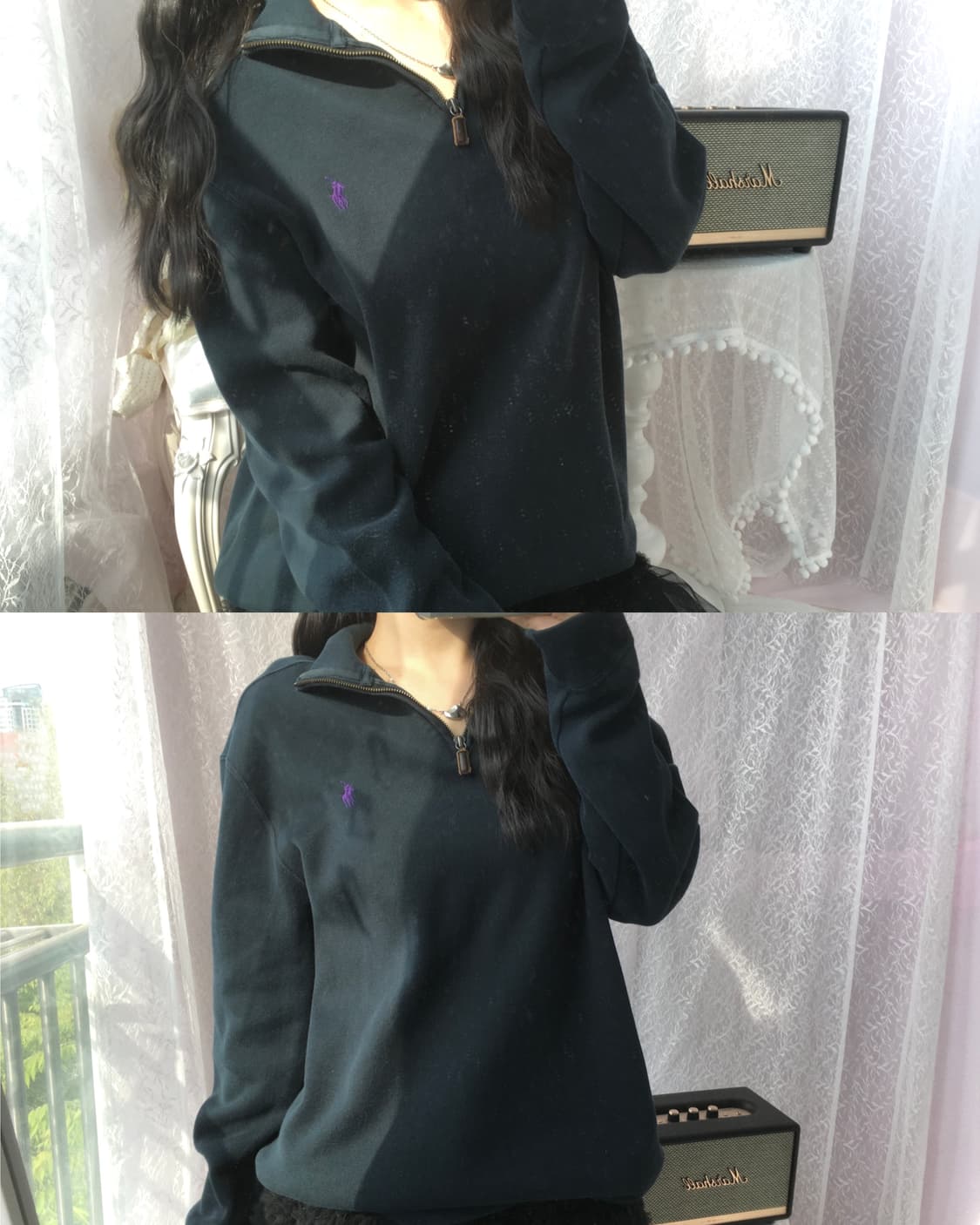 Polo half-zip knit 상품이미지2