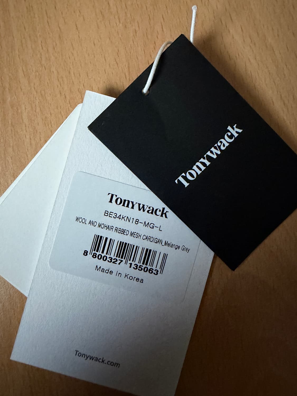 토니웩 울 모헤어 가디건 멜란지 그레이(L) 상품이미지4