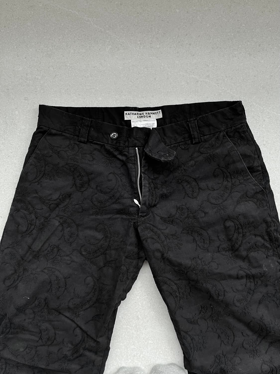 캐서린 햄넷 런던 자수 패턴 바지 상품이미지2