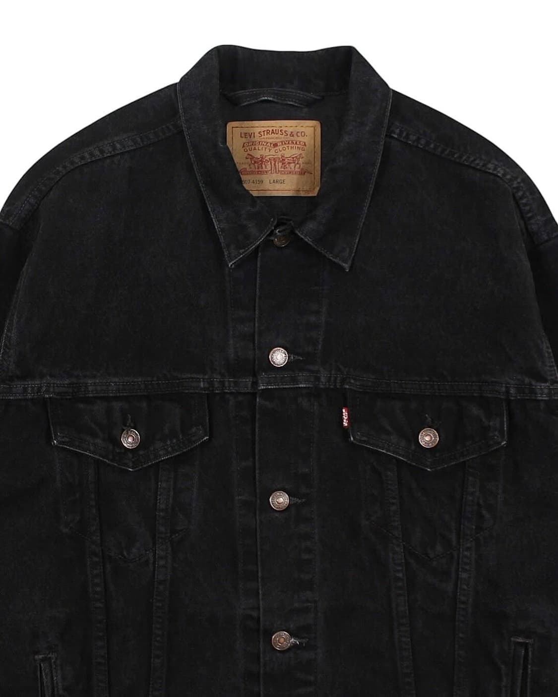 1997 USA 리바이스 70507-4159 블랙 데님 자켓 빈티지 미제 상품이미지4