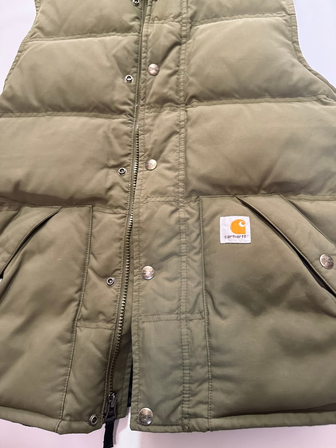 칼하트 다운 카키 조끼 베스트(S사이즈) 상품이미지2