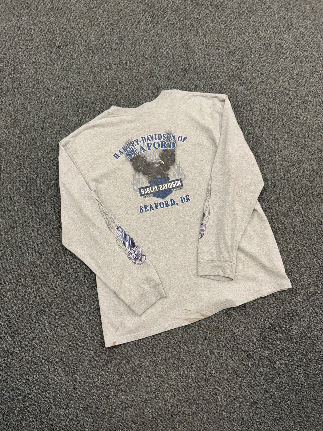 할리데이비슨 빈티지 후면 독수리 프린팅 롱슬리브 상품이미지6