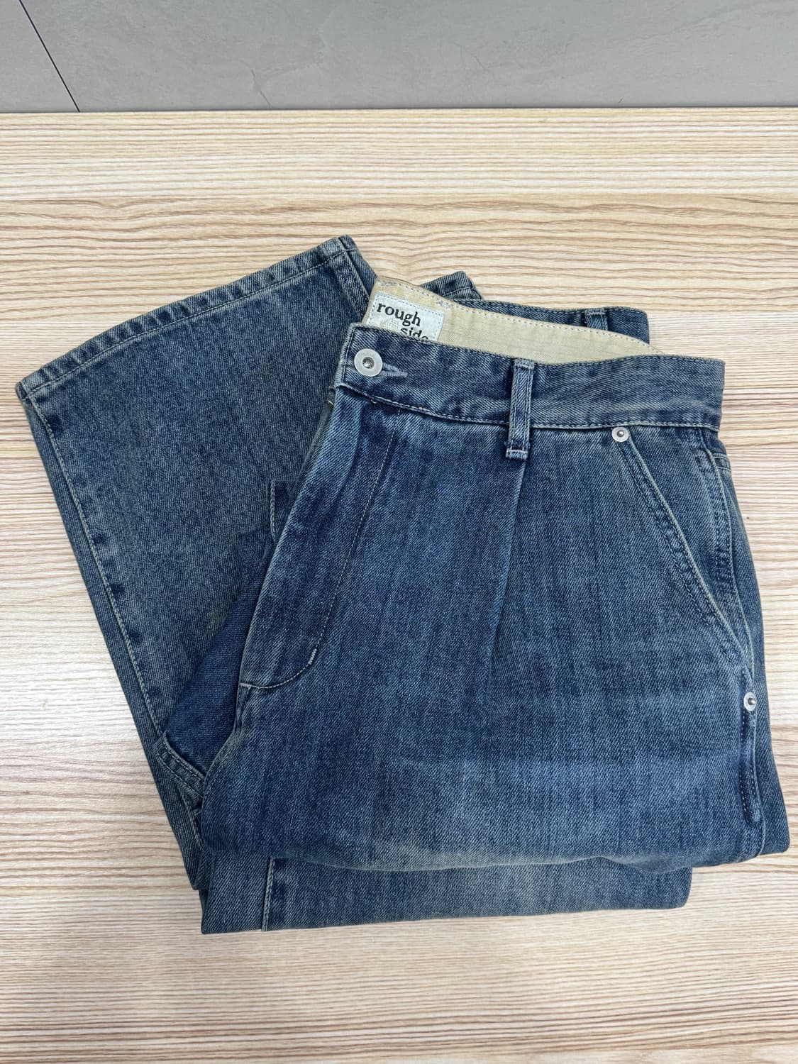 러프사이드 Drape Denim Pants Light Blue 상품이미지1