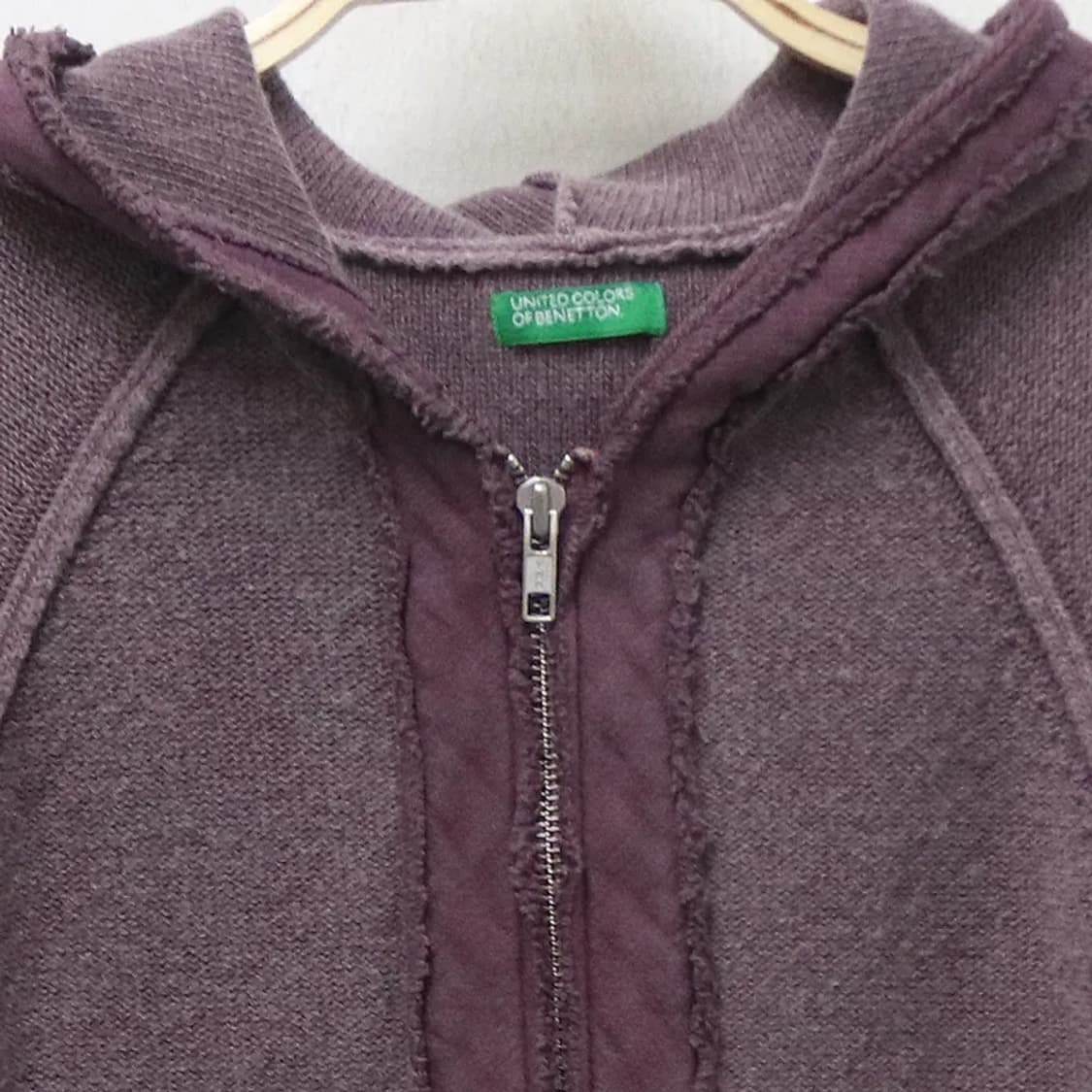 베네통 니트 후드 울 혼방 집업 61105 상품이미지3