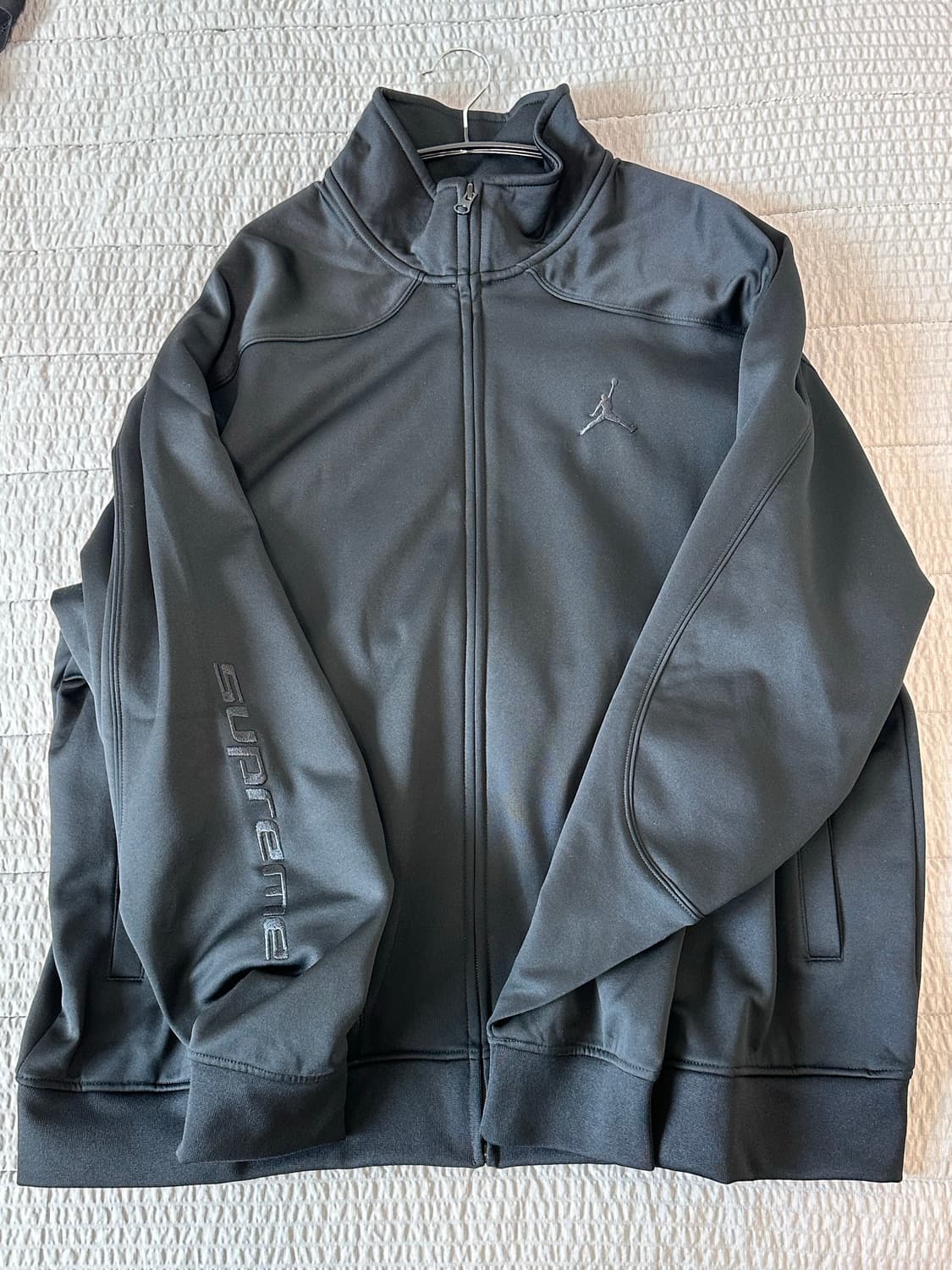 슈프림 x 조던 트리콧 트랙 자켓 블랙 - 24FW xl 상품이미지1