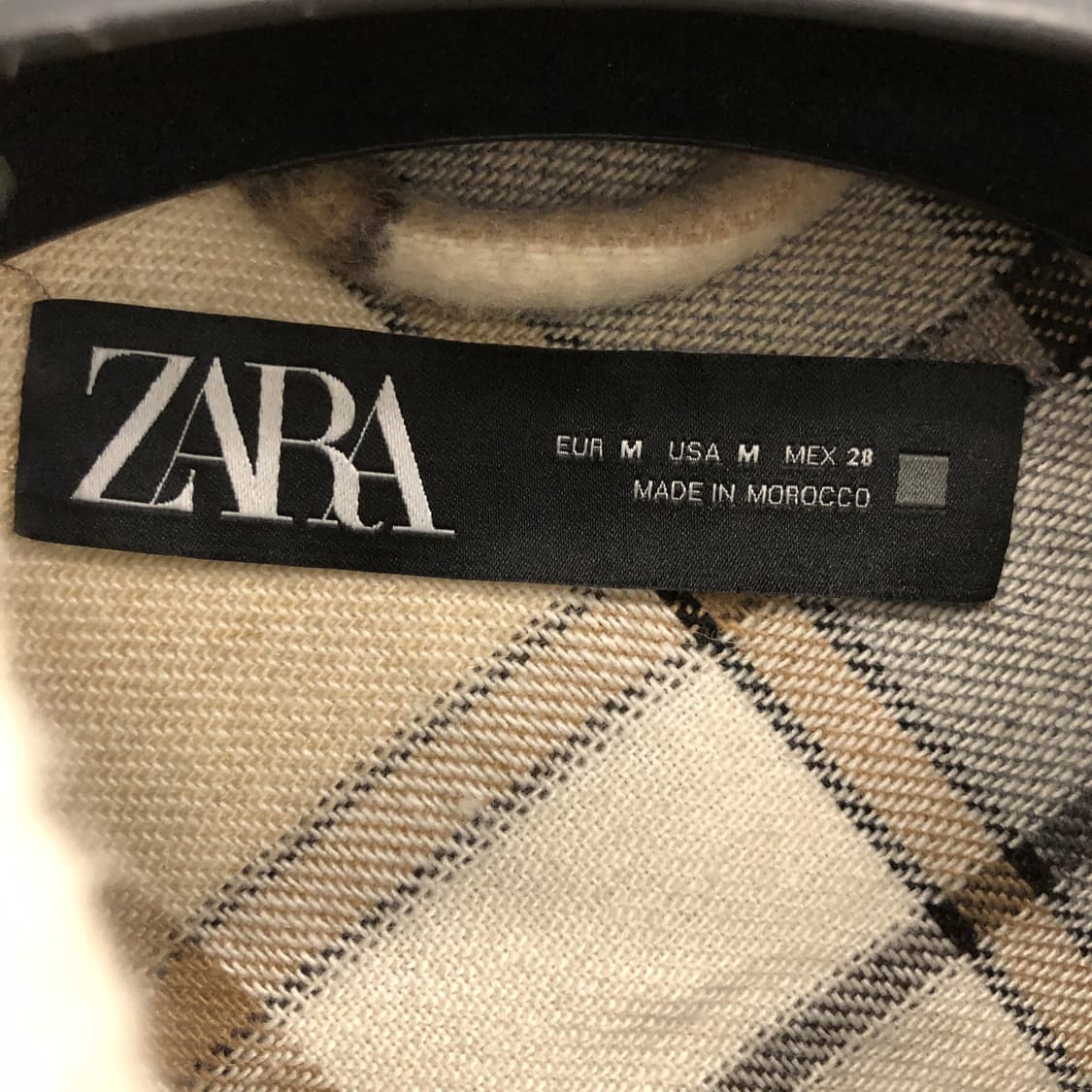 자라 라나울 금장 플레이드 오버셔츠자켓 M 상품이미지5