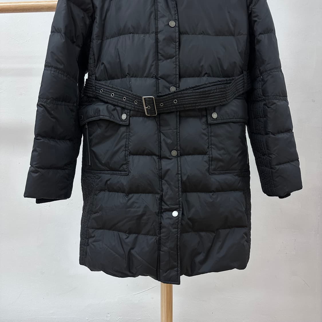 TOMMY 타미힐피거 여성 벨티드 롱 다운 패딩 XL 후드형 J24 상품이미지3