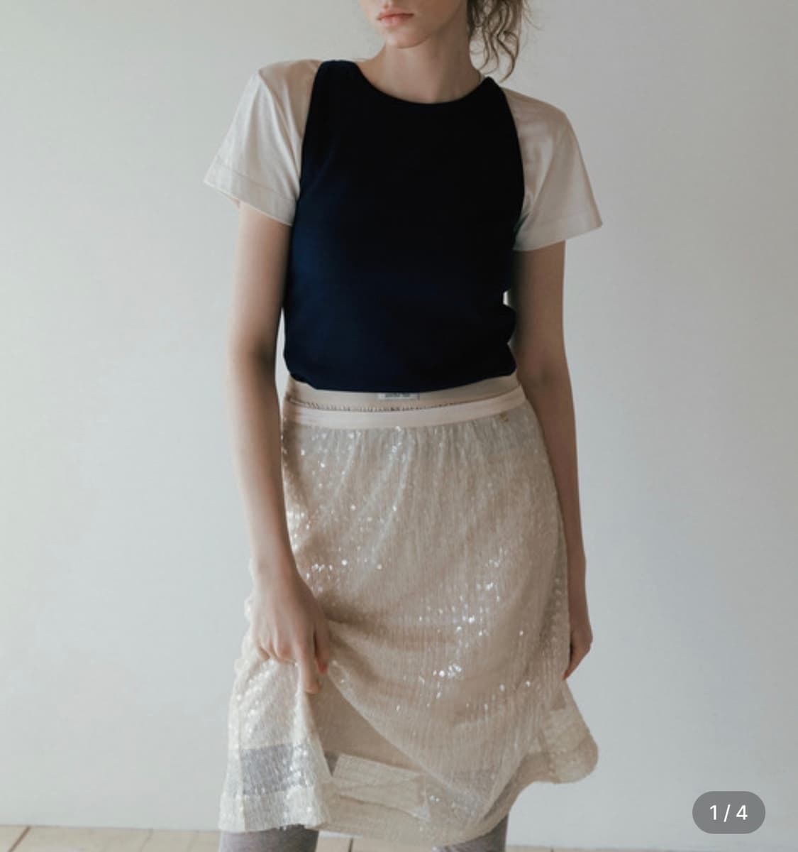 오버듀플레어 spangle layer skirt 상품이미지1