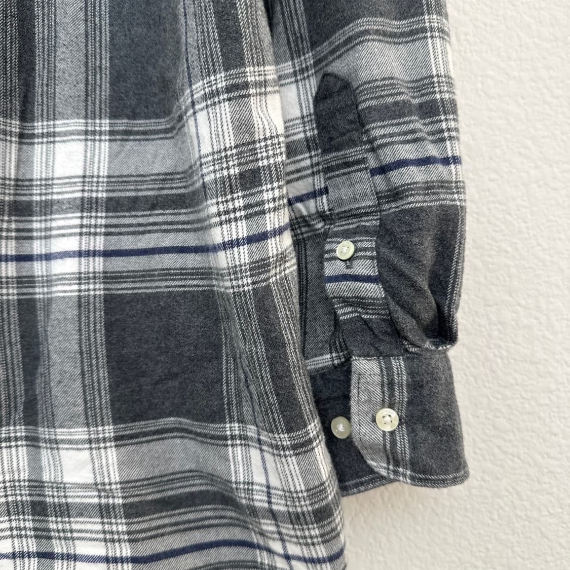 바버 하이랜드 플란넬 셔츠 그레이 체크 L 테일러드 핏 상품이미지9