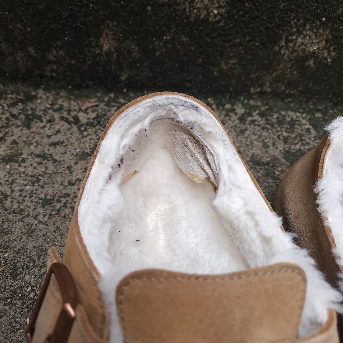 [42] BIRKENSTOCK 런던 시어링스웨이드 가죽 - 다크 티 상품이미지3