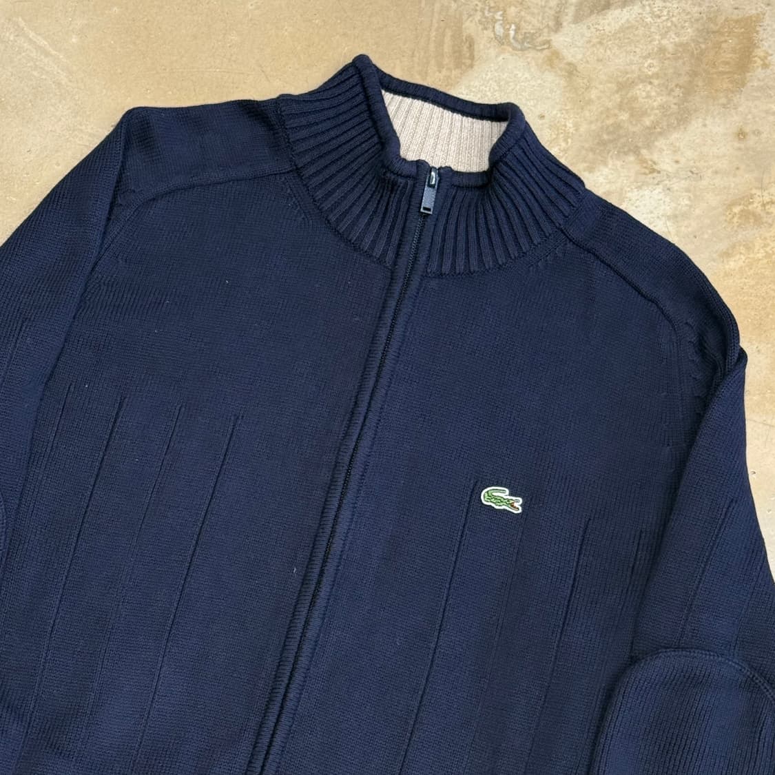 3 라코스테 네이비 코튼 니트 집업 상품이미지1