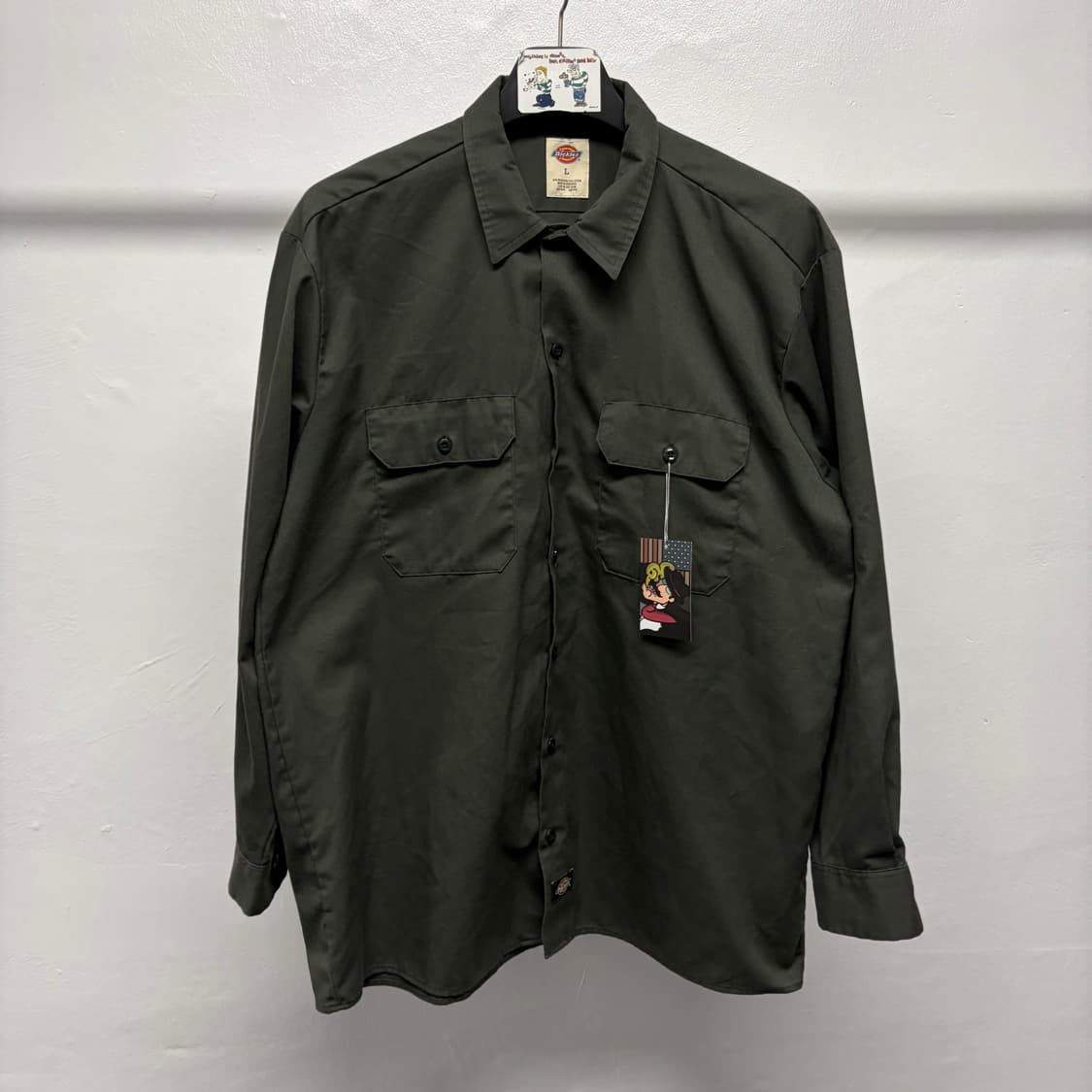 디키즈 워크셔츠 1 카키 상품이미지1