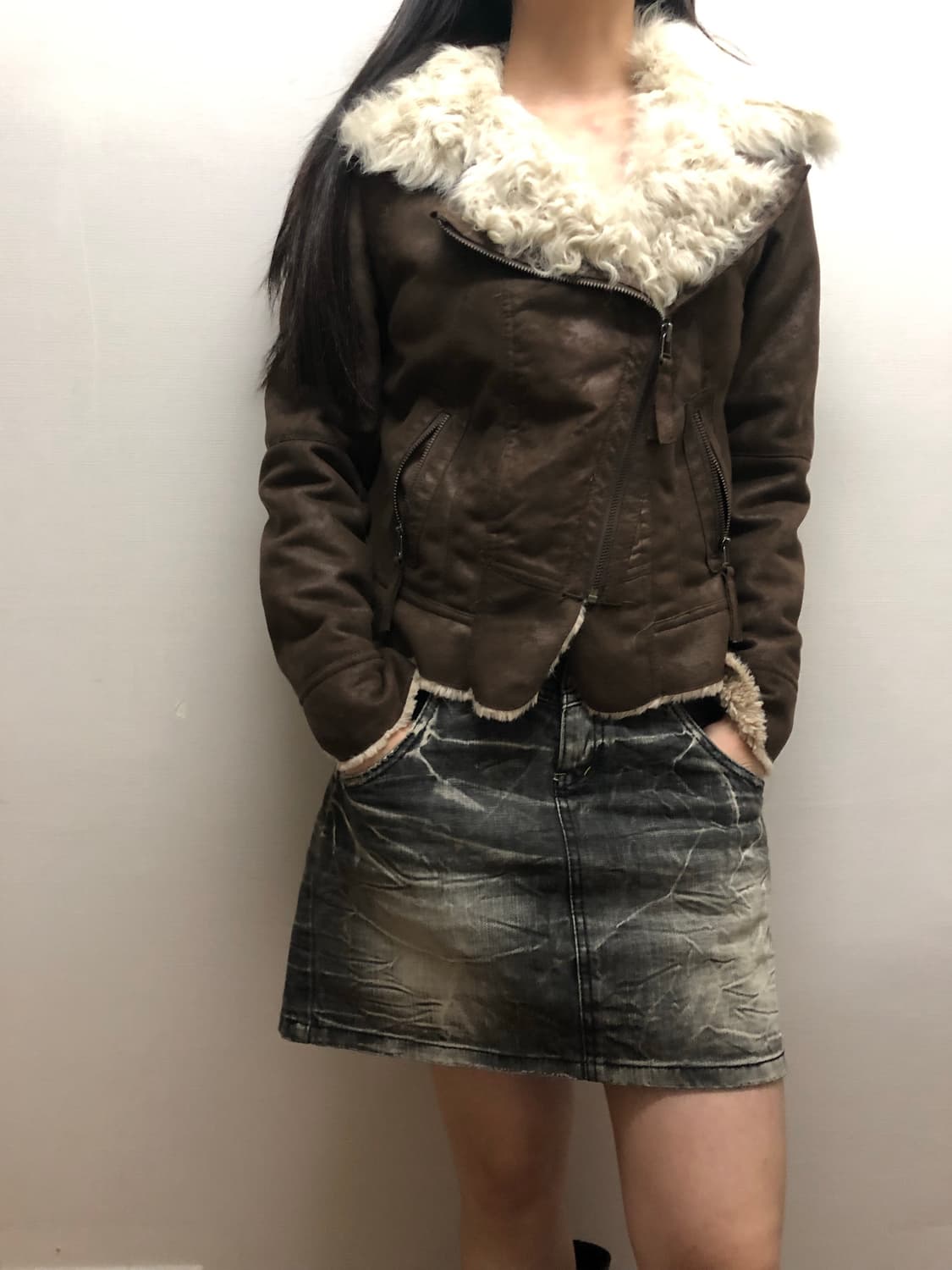 빈티지 브라운 무스탕 자켓 상품이미지7