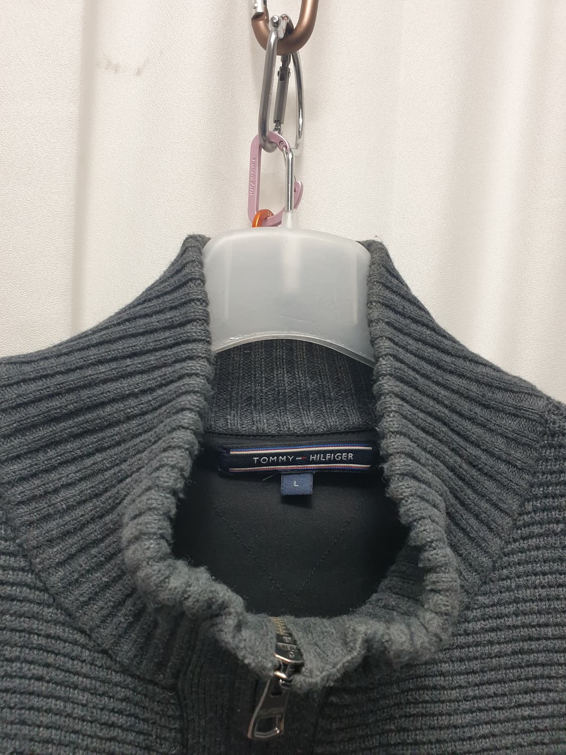 타미힐피거 니트 집업 가디건 그레이 L 상품이미지4