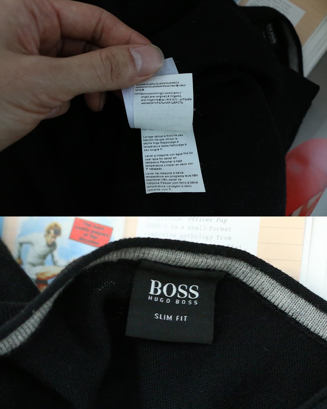 휴고보스 블랙 브이넥 롱슬리브 니트 상품이미지7