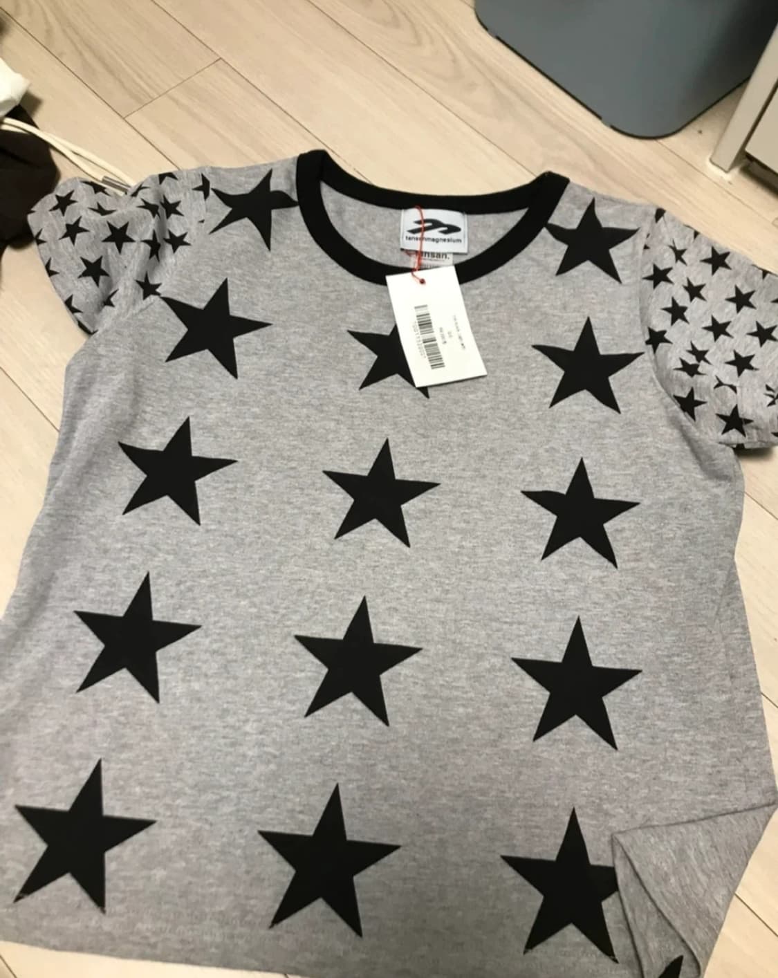 탄산마그네슘 스타 티셔츠 회색 상품이미지1