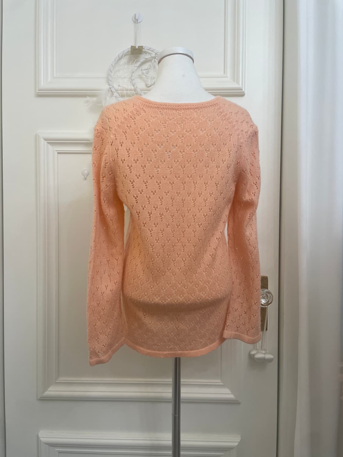 coral crochet basic v-neck cardigan 상품이미지3
