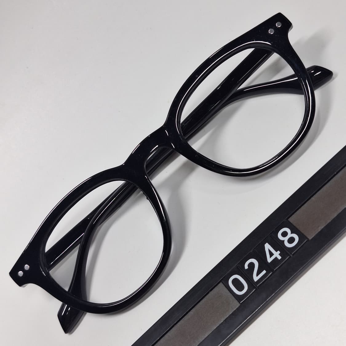 일본 빈티지 보스턴 블랙 뿔테 안경테 140mm 리벳 y2k 클래식  상품이미지1