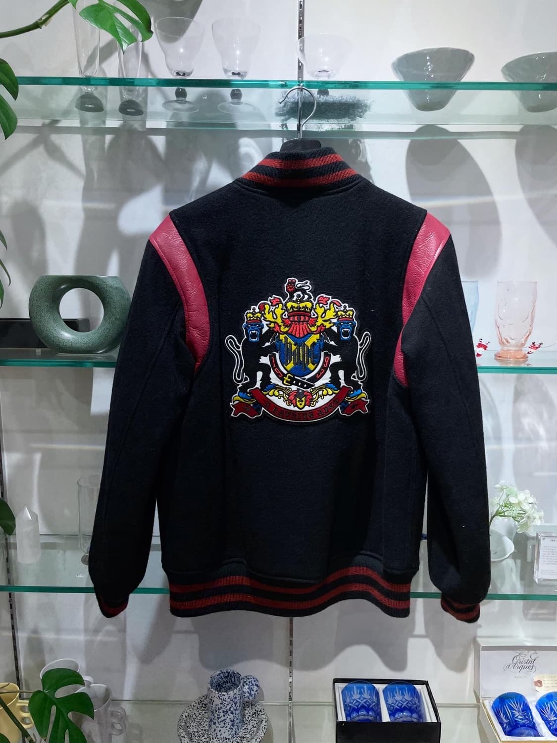 베이프 melton leather varsity jacket 상품이미지2