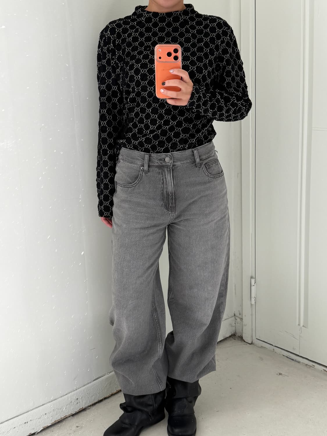 일본빈티지 주름 셔링 블라우스 탑 상품이미지1