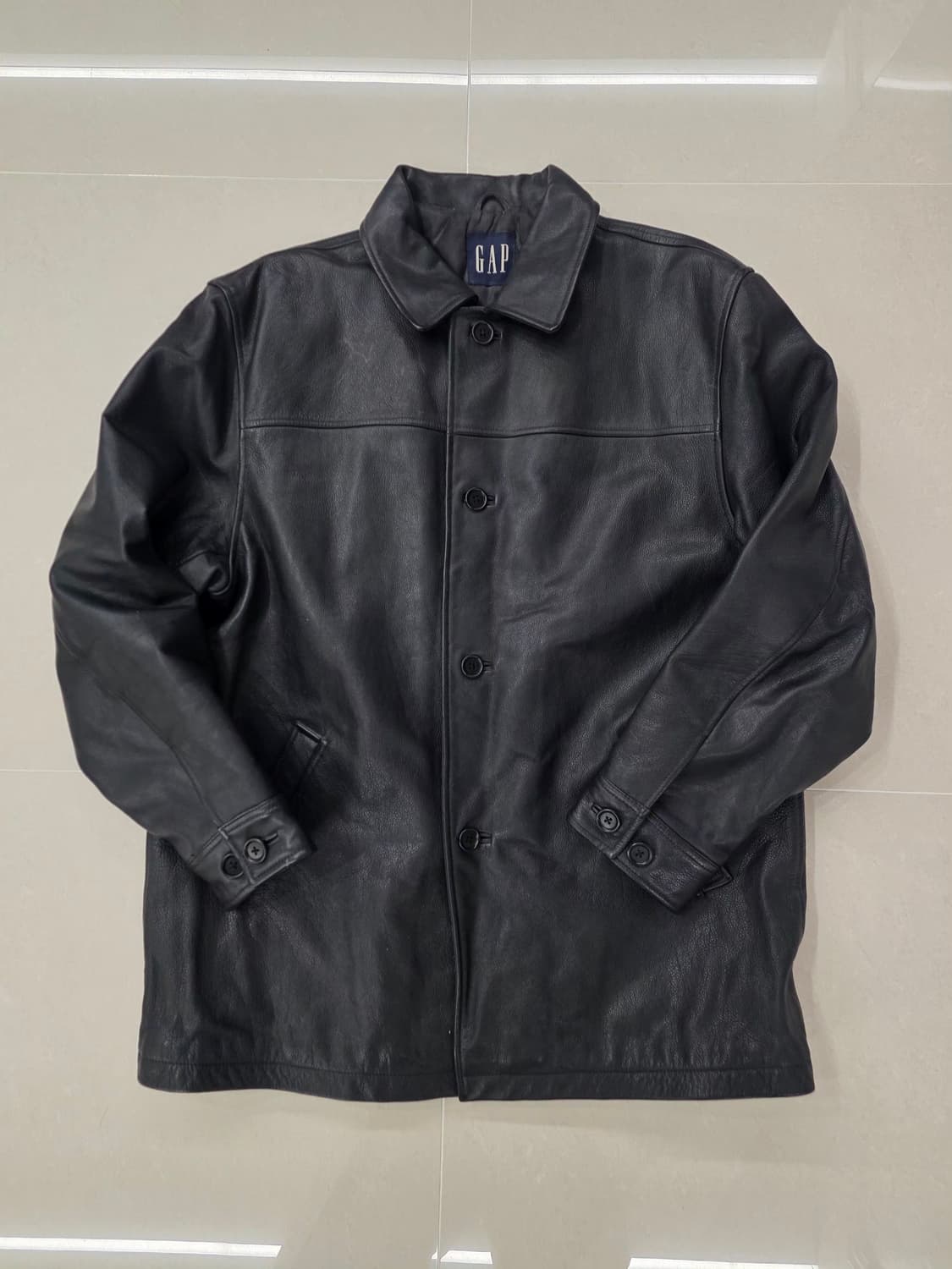 올드 갭 레더 카코트 L 상품이미지1