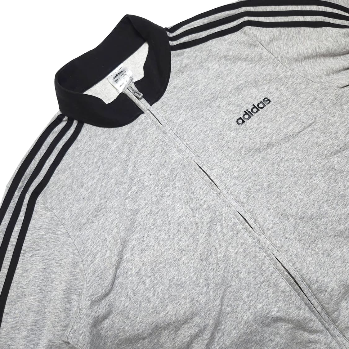 아디다스 코튼 릴렉스 트랙탑 져지 집업 자켓 회검 상품이미지3