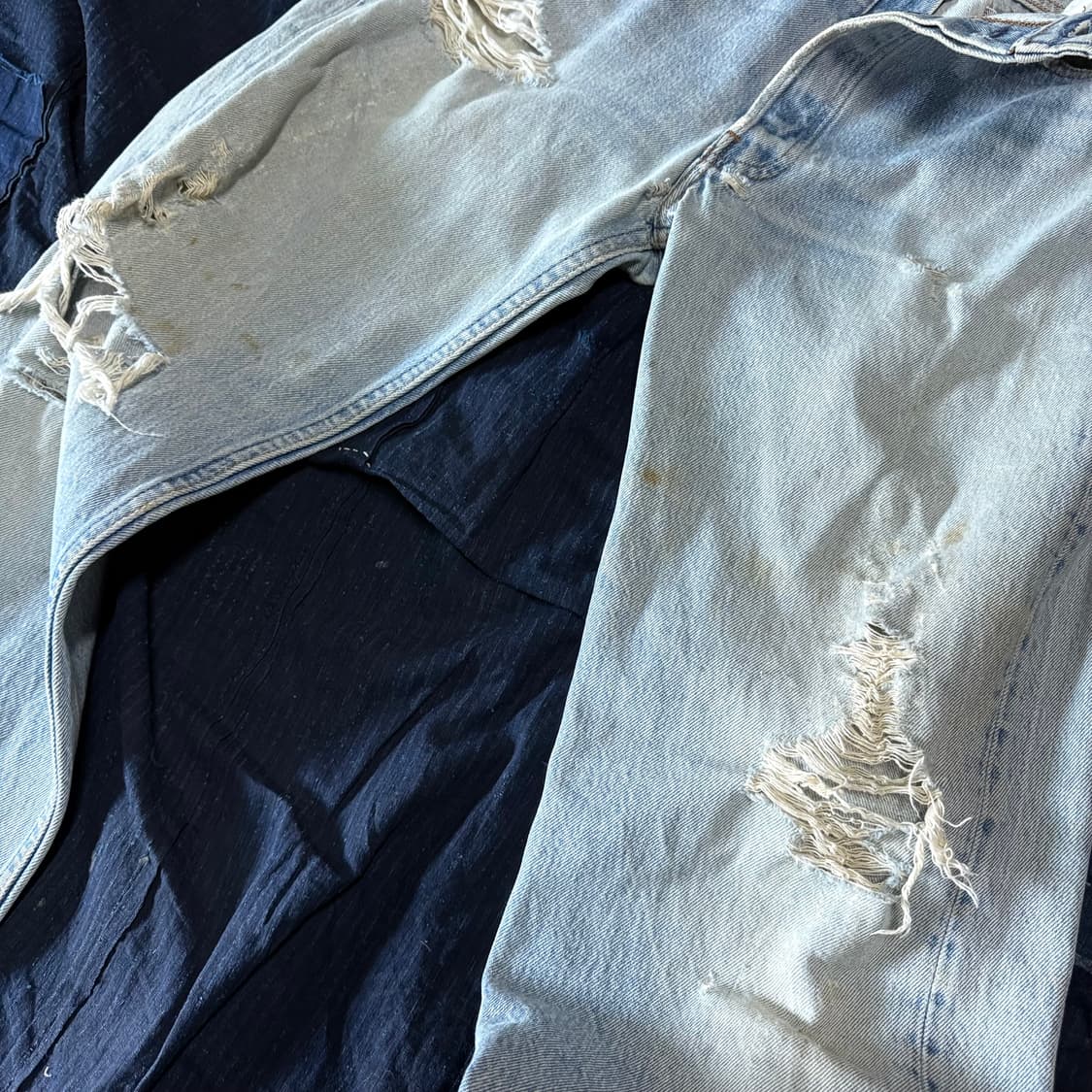 90's 리바이스 501xx 데미지 데님 팬츠 34 상품이미지3