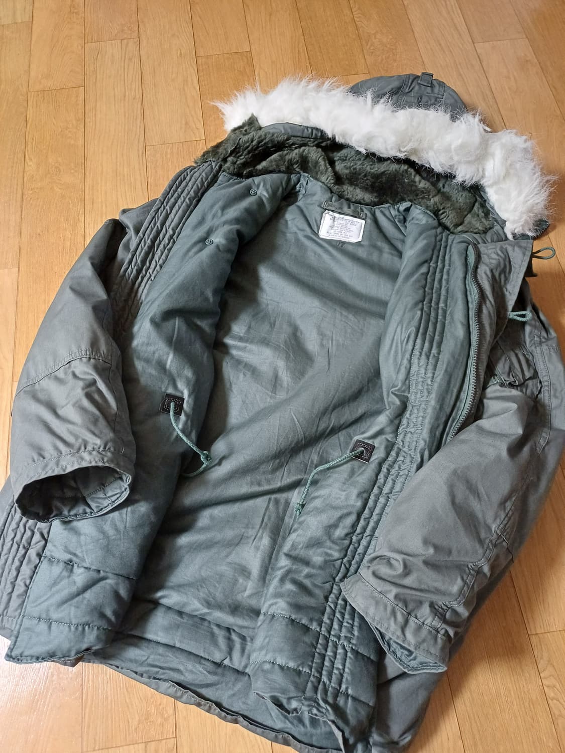 미군 오리지널 85년산 N-3B 파카 미사용품 판매 상품이미지5