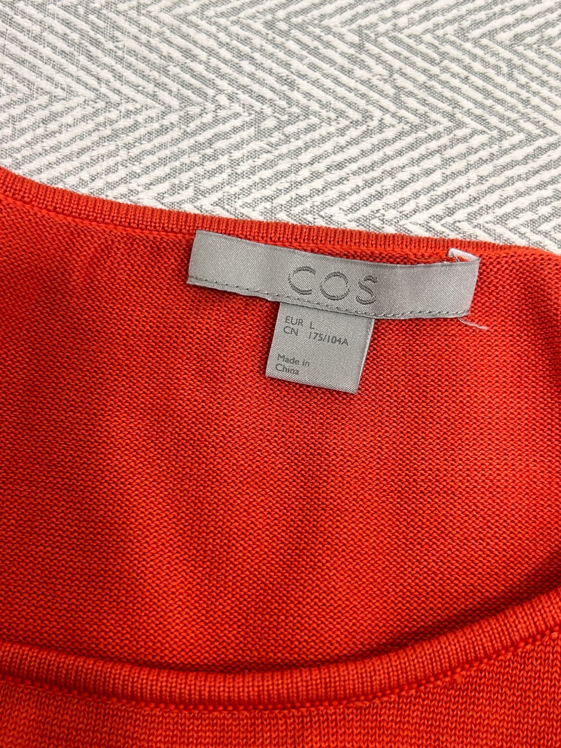 코스 COS 오렌지 릴렉스핏 코튼 니트 L 상품이미지7