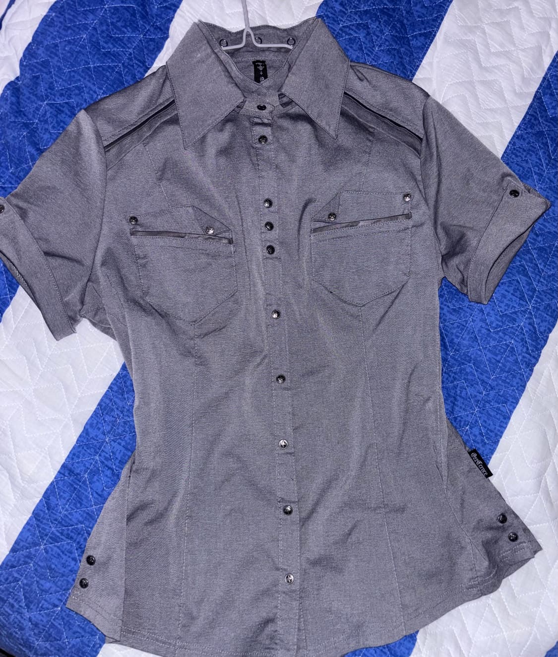 Ozz Croce 오즈온 반소매 그레이 셔츠 ozz on 상품이미지6