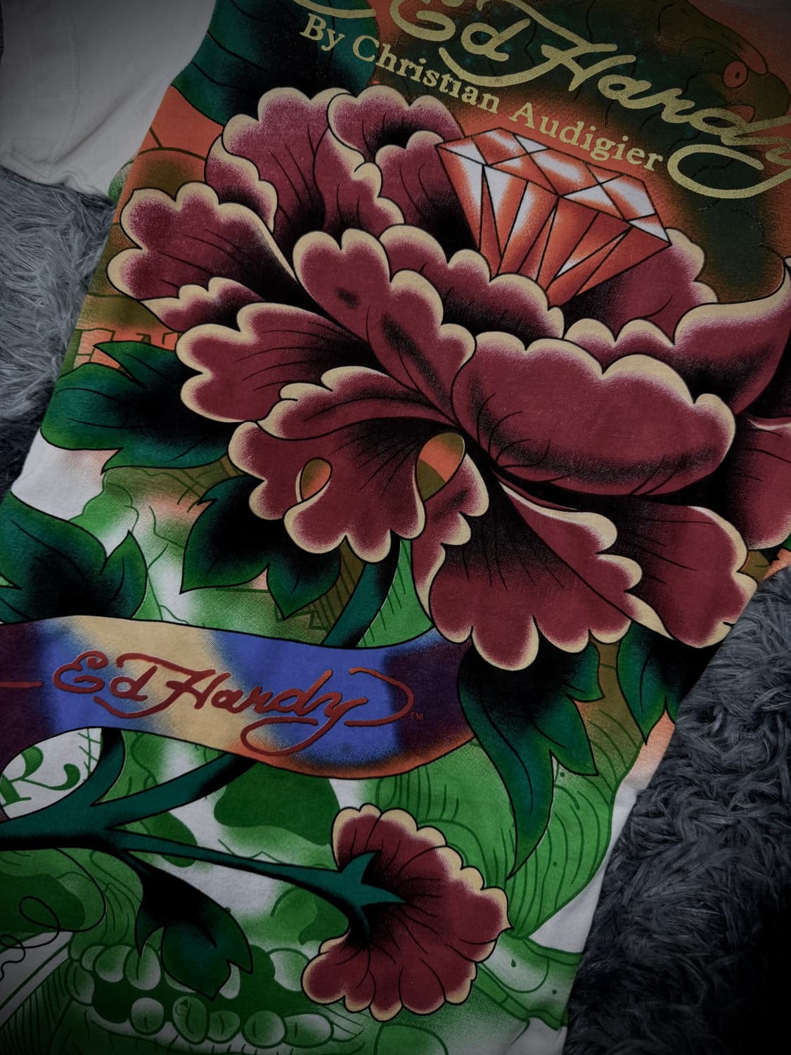 EdHardy 올드스쿨 앞뒷판 꽃 프린팅 반팔티셔츠  상품이미지8