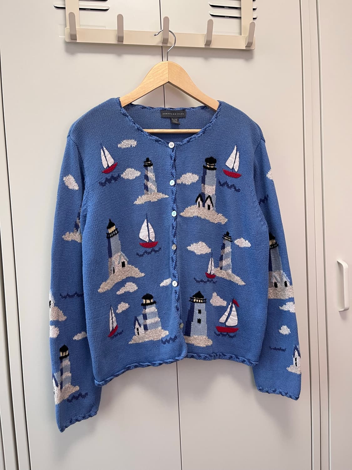 (Rare) Northern isles 바다 풍경 니트 가디건  상품이미지3