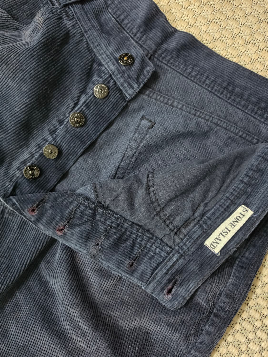 80s 스톤 아일랜드 그린 엣지 네이비 코듀로이 바지 상품이미지8