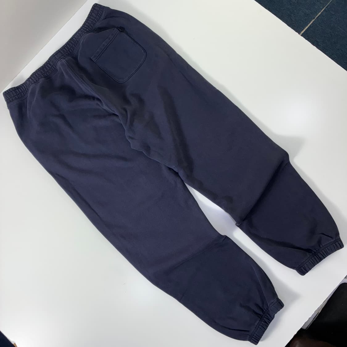 Stussy 스투시 네이비 오버다이드 스웻 자수 팬츠 상품이미지4