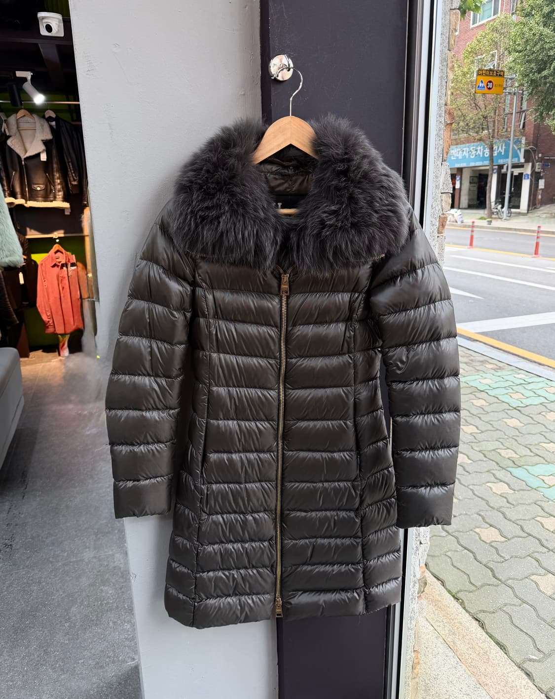 38 / 에르노 퍼 풀집 구스다운 롱 경량패딩 상품이미지2